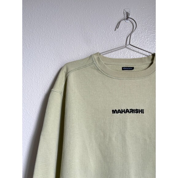 MAHARISHI Cyborg Dragon Organic Crew Sweater in Aurora Olive Size SMALL - Picture 2 of 7